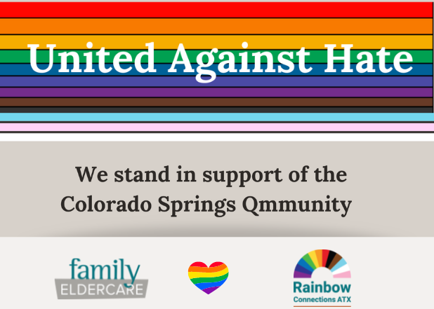 Unidos contra el odio. Estamos en apoyo de la Colorado Springs Qmmunity
