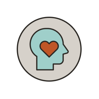 Head with Heart Icon